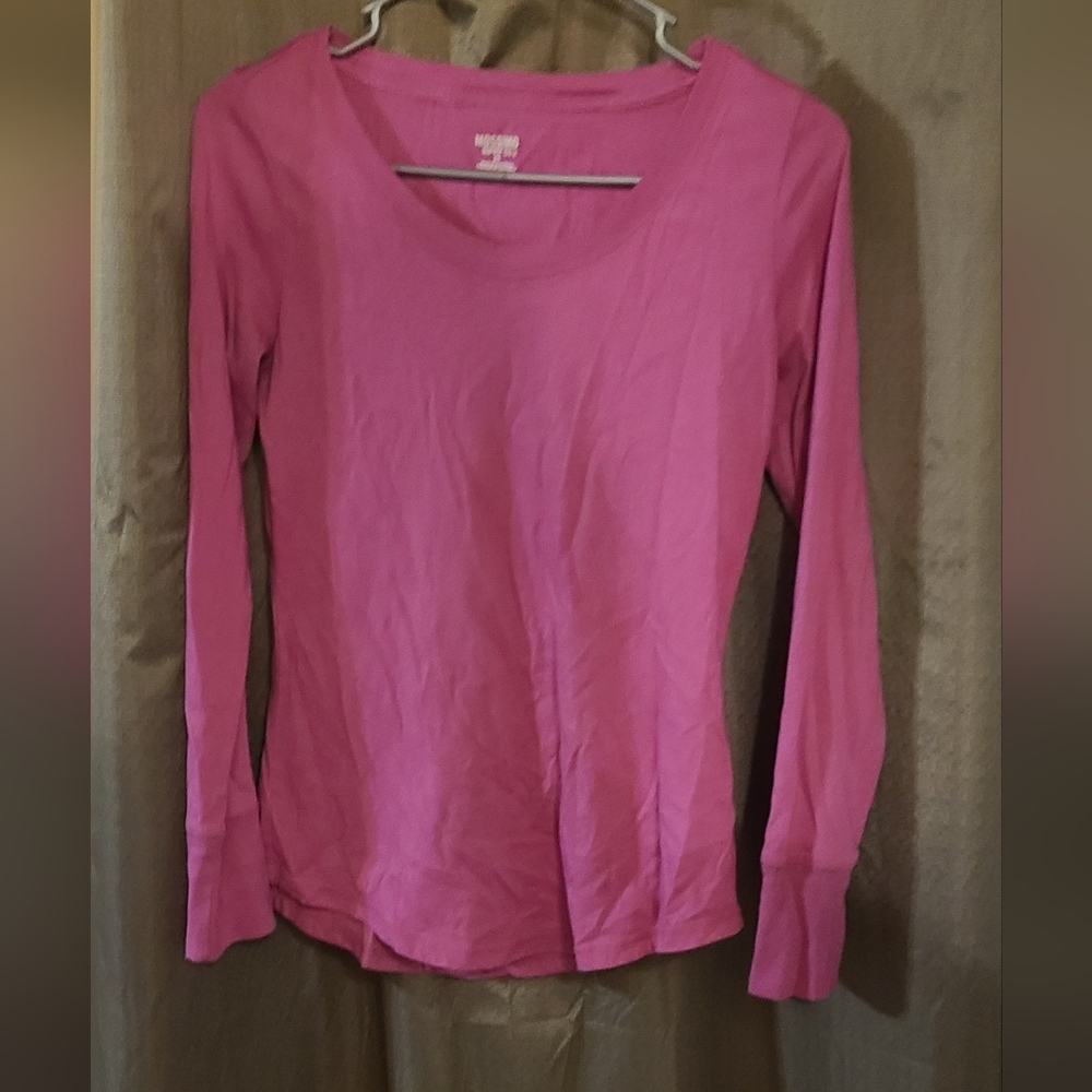Mossimo Supply Co. Vibrant Pink Long Sleeve Top
